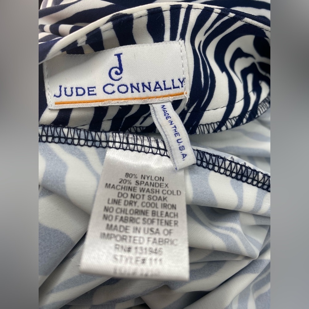 Jude Connally Zebra Animal Print V-Neck Midi Dress - Picture 4 of 4